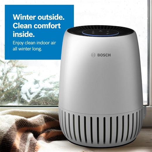 Between dust, allergens and dry air, plus windows shut all winter, your indoor air can take a hit. But, with simple maintenance and Bosch Home Comfort Air Series air purifiers, you can breathe easy no matter the season: https://bit.ly/3XoM72y | Bosch Home Comfort
