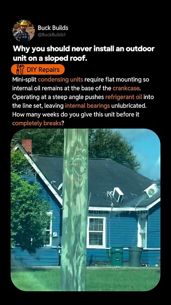 Sloped Roof Mini-Split Installation Risks