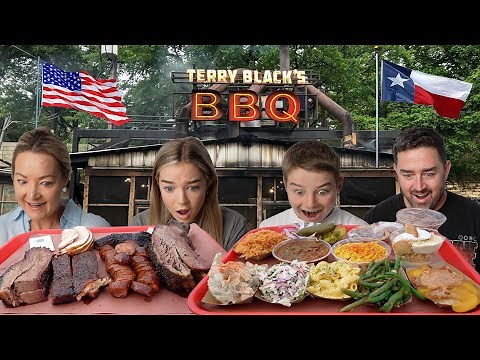 New Zealand Family try real Texas BBQ for the first time! (TERRY BLACK'S)