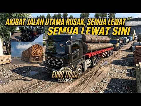 DAY 1 JADI SOPIR TRUCK | ANTAR KAYU GELONDONGAN DARI TENGAH HUTAN DENGAN TRUCK FUSO