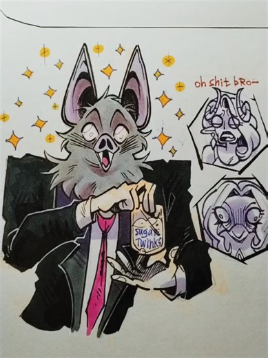 Sonar is so stupid I love him #dispatch #dispatchgame #traditionalart #comic #art