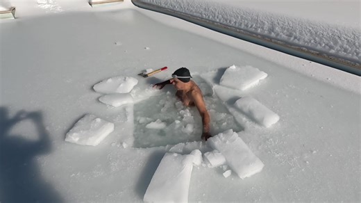 Frozen Pool Challenge: Cut the Ice and Plunge In