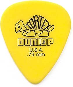 Dunlop Tortex Standard .73mm Yellow Guitar Pick, 12 Pack