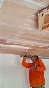 minimalist ceiling putty process using plywood