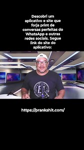 Descobri um aplicativo e site que forja print de conversas perfeitas do WhatsApp e outras redes sociais. Segue link do site do aplicativo: https://prankshit.com/ | Jorge Alan Antunes Rondon