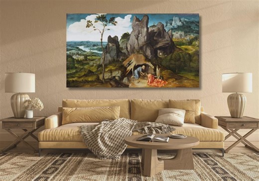 Joachim Patinir St Jerome in the Desert Canvas Art, Renaissance Landscape Painting Print - Etsy Canada