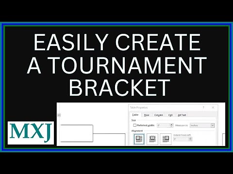 CREATE TOURNAMENT BRACKETS with Microsoft Word (or Excel)