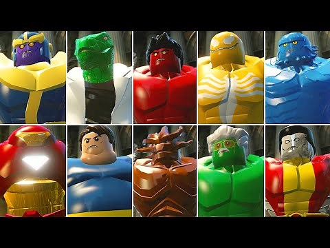All Big Fig Bosses Hulk Smash in LEGO Marvel Super Heroes Cutscenes