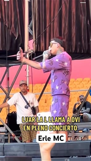 LUAR LA L LLAMA A OVI EN PLENO CONCIERTO PARA CANTAR “LOS ROCKSTAR REMIX” #erlemcreacciones
