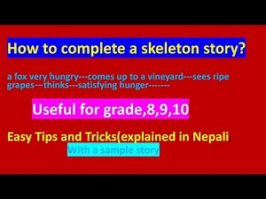 guided writing skills/story writing/skeleton story/see preparation/grade 8,9 and 10/English