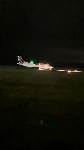 Loganair ATR 42 landing at Dundee from London Heathrow