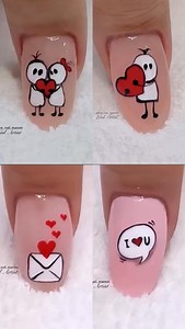 34K views · 534 reactions | 4 Valentine nail designs in one tutorial...