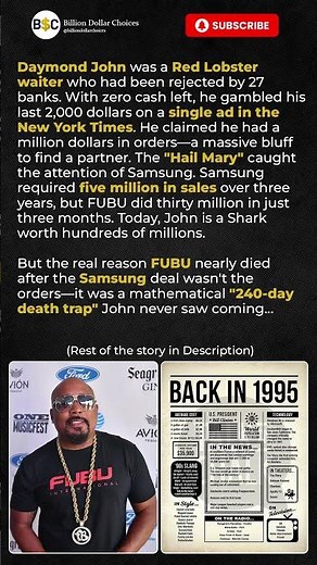 The $2,000 Bluff That Built a $6B Empire. #billiondollarchoices #entrepreneur #fubu