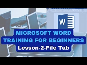 MICROSFT WORD TRAINING FOR BEGINNERS | LESSON 2
