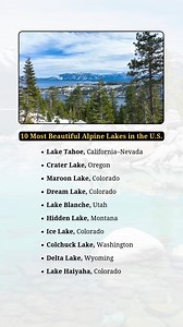 588K views · 830 reactions | 10 Most Beautiful Alpine Lakes in the U.S. | Incredible Facts | Facebook