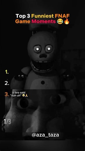 Top 3 Funniest FNAF Game Moments 😂🔥 (Freddy Is Really Scary #1) #fnaf