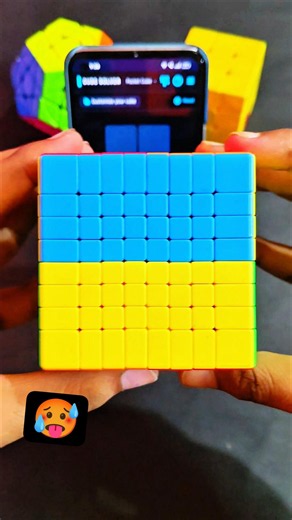 Solving Ukraine "🇺🇦" On 8×8 By Using AI 🥵😱 #viral #rubikscube #solving #shorts 🔥
