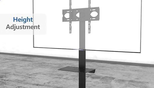 RFIVER Mobile Swivel TV Stand on Wheels for 32-65 inch TVs