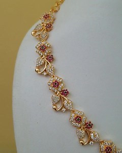 $32 Very cute floral pattern czet necklace SOLD https://www.akruticollections.com/product/ns438-floral-necklace/ | Akruti Collections LLC