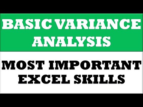 Basic variance analysis in excel