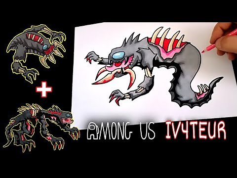 DIBUJO LA FUSIÒN DE IVAN Y S4BOTEUR DE AMONG US / IV4TEUR / FUSION ART CHALLENGE / CunsArt