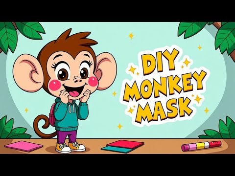 "DIY Monkey Mask Craft with Zara! 🐒🎨 Easy & Fun Jungle Craft for Kids"