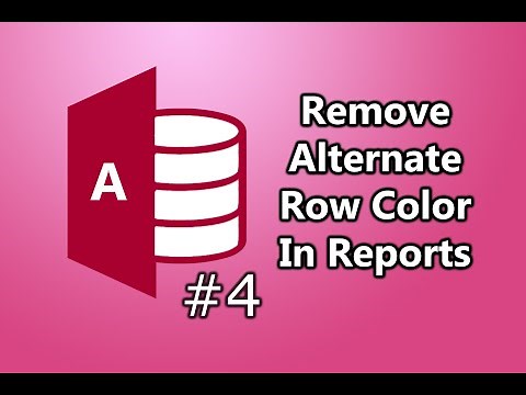 How To Remove An Alternate Row Color In A Report In Mircosoft Access