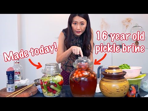 Chinese Mom's 16 year old pickle brine, secret revealed! Make the pickle brine from scratch! 四川泡菜