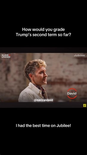 David Leon | What grade would you give Trump so far? This was my exit interview for when I filmed with @jubileemedia last month! First the asks how we... | Instagram
