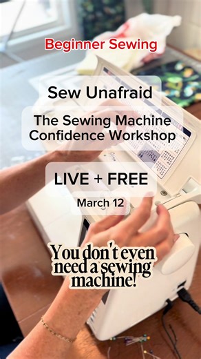 If your sewing machine has been sitting there… slightly intimidating you… This is your sign. 🧵 Sew Unafraid The Sewing Machine Confidence Workshop 🗓 LIVE on March 12 ✨ Free to attend We’ll cover: • Threading properly • Understanding tension • Fixing common issues • Building real confidence You do NOT need your sewing machine in front of you. You just need to finally understand it. Comment MACHINE and Ssave your seat. You are not behind. You’re just ready. #sewingworkshop #beginnersewingclass #