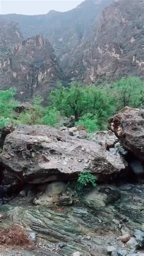 Natural Rocky Landscape with Unique Boulder