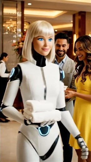 Most Welcoming Robot in 2025 Is Here! 🛎️✨ #FutureBots #HotelTech