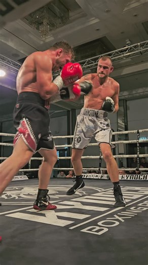 Knockdown 💥 Relentless pressure from Darren Johnstone forces the knockdown in the 3rd round.🥊 Aggressive display this far and really sinking the shots in.👊 #boxing #kynochboxing | Kynoch Boxing Scotland