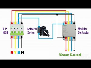 3 phase modular contactor wiring diagram with selector switch