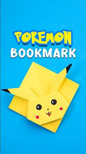DIY Pokémon Bookmark 🔖 | Easy Pikachu Corner Bookmark | Cute Origami Bookmark Craft