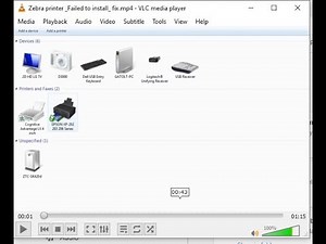 If Zebra printer installs as Unspecified Device fix in WIN 7
