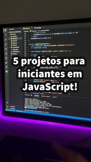 5 projetos para iniciantes em JavaScript #fy #fyp #programacao #dev #programador #techtok #ti #javascript