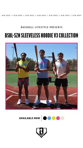 Baseball Lifestyle 101 on Instagram: "The BSBL-SZN Sleeveless Hoodie V3 Collection is available now at BL101.COM #BaseballLifestyle"