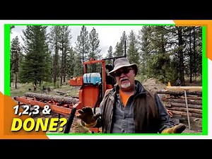 Making D-Logs for our small off grid cabin / Sawmill Shed