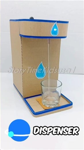 How to Make a Cardboard Water Dispenser | DIY Science Project 💧#viral