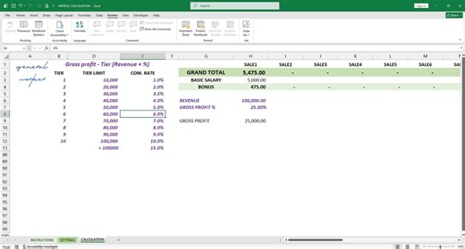 Payroll Calculation Excel Template - Etsy