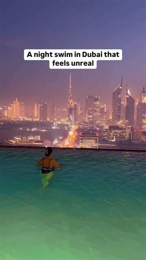 Time Out Dubai on Instagram: "Swimming with the best views in Dubai. It’s night swim season and you have to try this one at Tapasake at One&Only One Za’abeel. Take a dip in the UAE’s longest-suspended infinity pool for Dhs250 with Dhs200 redeemable on food and drink. Expect a Japanese menu, mixed drinks and epic sunset vibes. #dubai #swimming #nightswim"