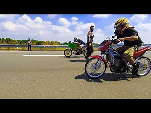 Raider FI 150 (loaded) vs Kawasaki KRR 150 (newly assembled) 3Km speedtest