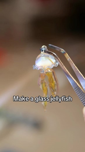Colorful Glass Jellyfish Sculpture Making Process