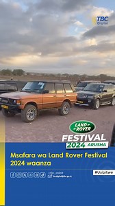 Safari za mbali, marafiki wapya na hadithi za kuacha alama, Shirika la Utangazaji Tanzania (TBC) limeungana na wapenzi wa Land Rover ambao wamejipanga barabarani maeneo ya King’ori wilayani Arumeru tangu alfajiri hii kushuhudia kuanza msafara wa magari hayo kuelekea katika Viwanja vya Magereza, Kisongo Jijini Arusha. Tazama mbashara matangazo ya Land Rover Festival 2024 kupitia TBC1, Tanzania Safari Channel na TBC Online kwenye mtandao wa YouTube kuanzia leo Oktoba 12 mpaka 14, 2024. #LandRoverF