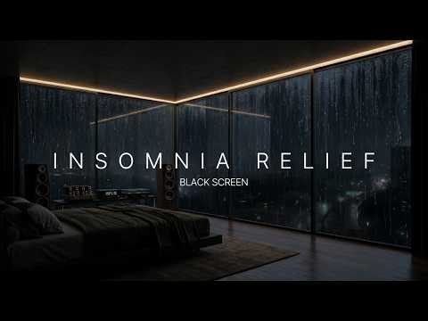 Deep Sleep Music ~ 10 Hours Black Screen Piano for Insomnia ~ Zero Distraction & Deep Rest