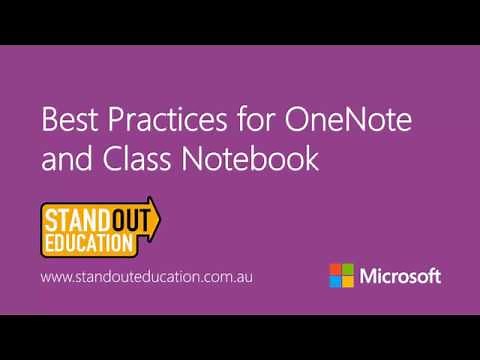 Best Practices for OneNote and Class Notebook
