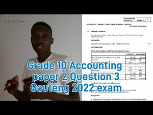 Grade 10 Accounting Paper 2 Fixed assets GP 2022 exam Question 3