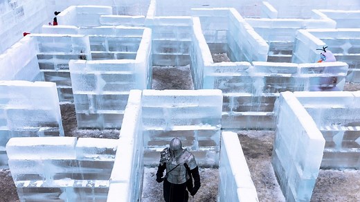 Video. Ice maze provides winter fun for Minnesotans