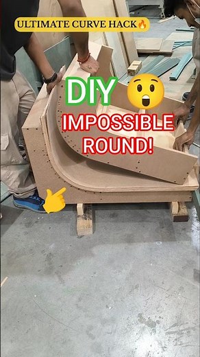 Impossible Curves: The Ultimate Plywood Bending Trick! #shorts #woodworking #diy #trending #tips